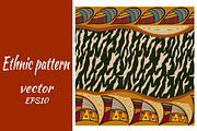 Ethnic seamless pattern with zebra
