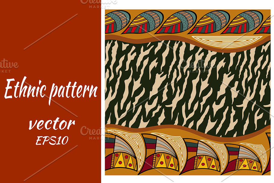 Ethnic seamless pattern with zebra in Patterns - product preview 8