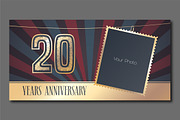 20 years anniversary vector emblem