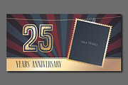 25 years anniversary vector emblem