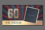 60 years anniversary vector emblem