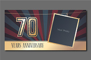 70 years anniversary vector emblem