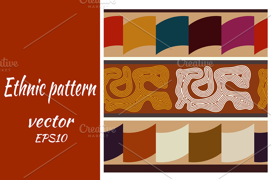 Indian ethnic Abstract seamless text in Patterns - product preview 8