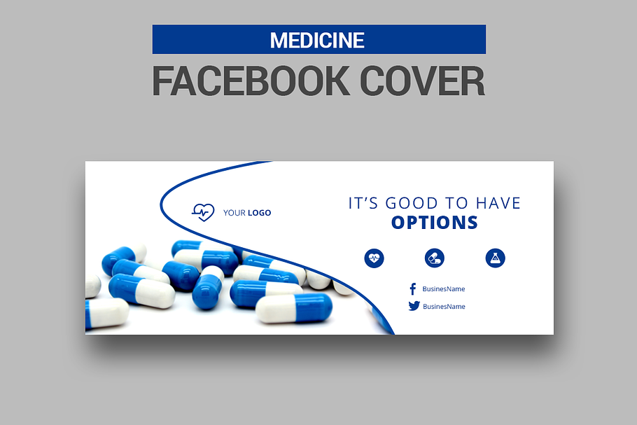 Medicine Facebook Cover in Facebook Templates - product preview 8