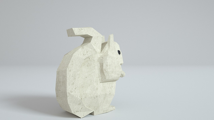 Low Poly Paper Squirrel in Animals - product preview 23