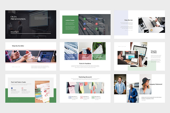 Cilea : Annual Report Keynote in Keynote Templates - product preview 1