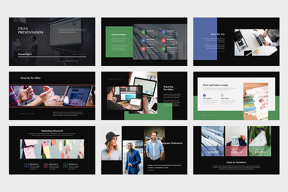 Cilea : Annual Report Keynote in Keynote Templates - product preview 7
