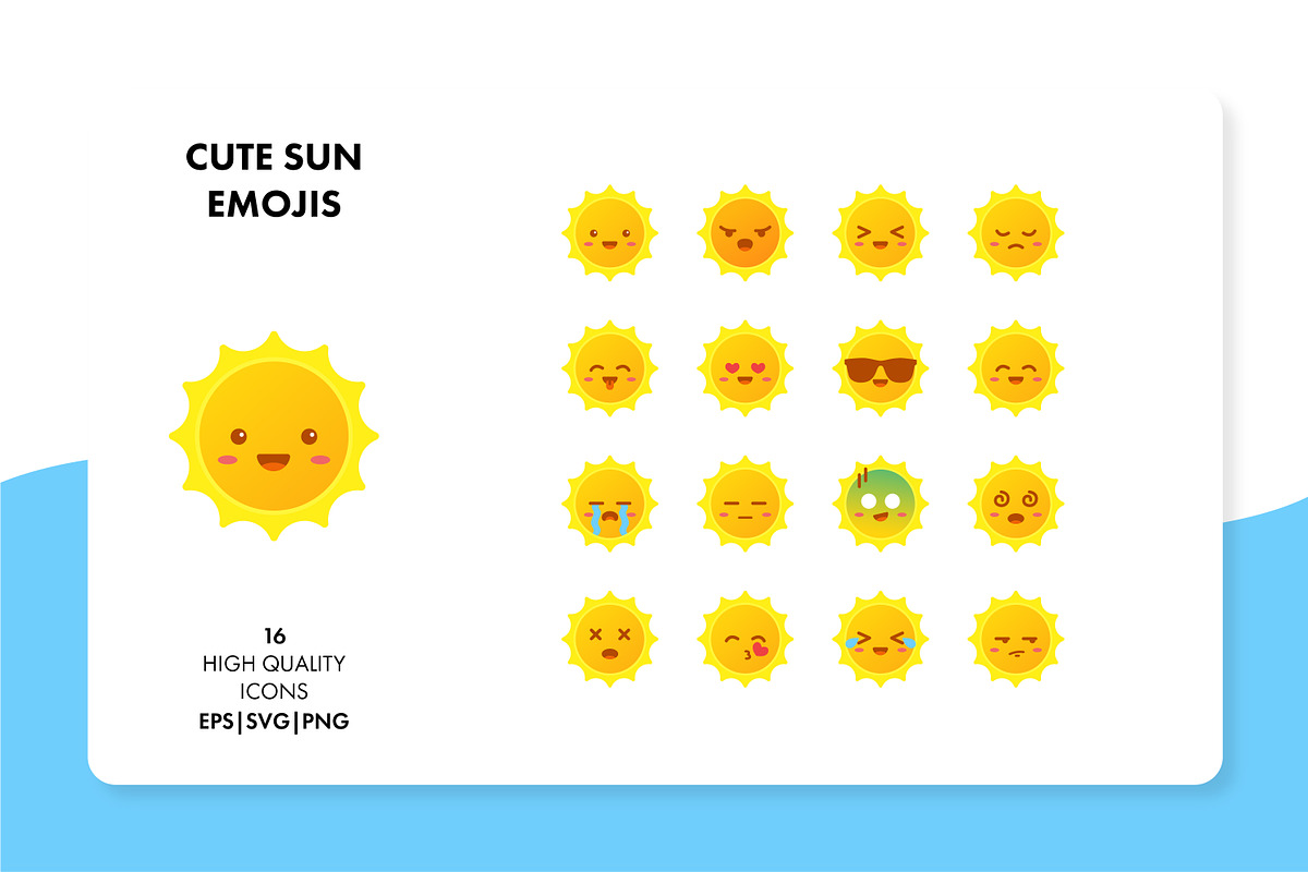 Sun Emoji in Icons - product preview 8