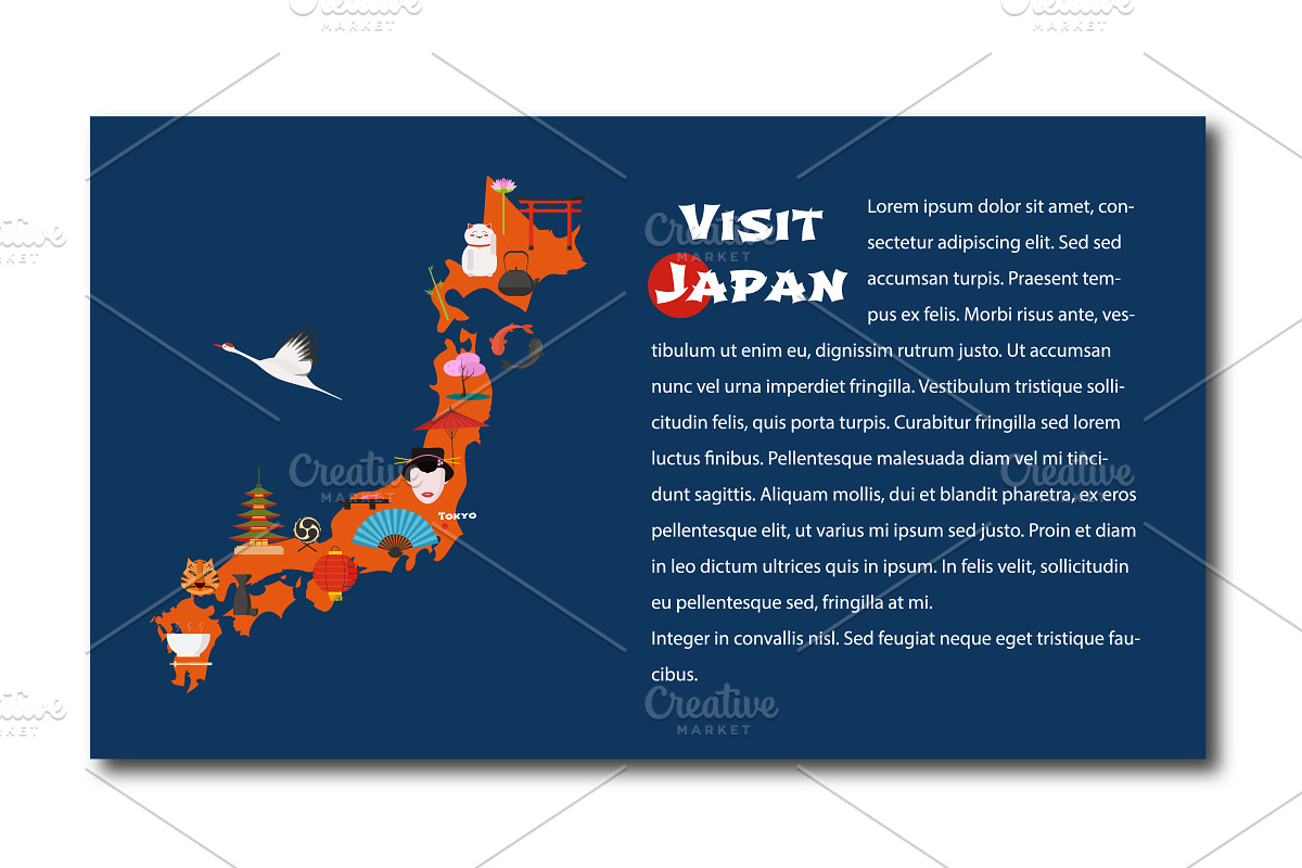 Map of Japan vector design in Illustrations - product preview 8