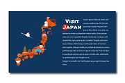 Map of Japan vector design