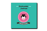 Travel to Japan vector illustration