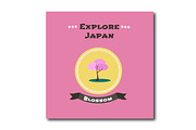 Travel to Japan vector illustration