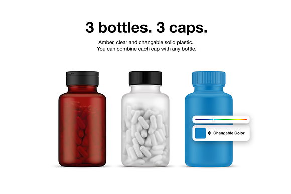 Pill Bottle in Product Mockups - product preview 1
