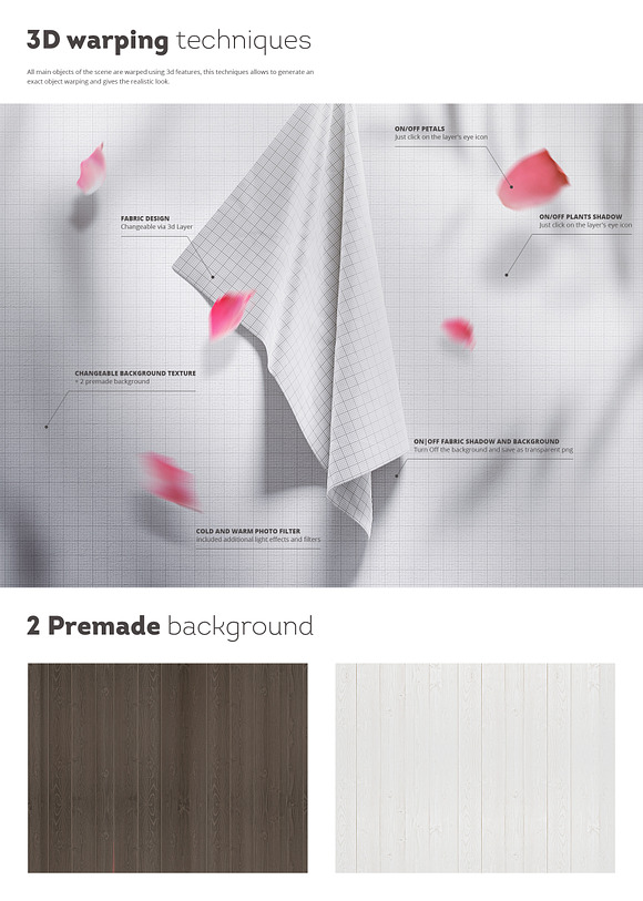 Hanging Fabric Mockup in Print Mockups - product preview 1