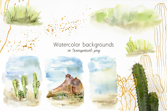 Llamas: cacti party. Watercolor in Illustrations - product preview 9