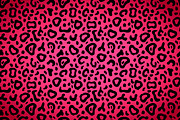 Bright pink cartoon leopard skin
