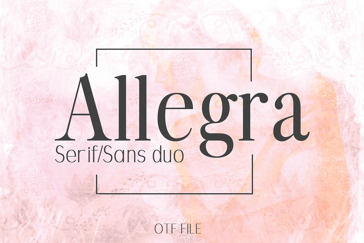 ALLEGRA: A Beautiful Font Duo in Serif Fonts - product preview 8