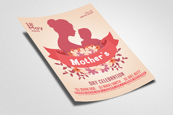 Happy Mom Day Flyer in Flyer Templates - product preview 1