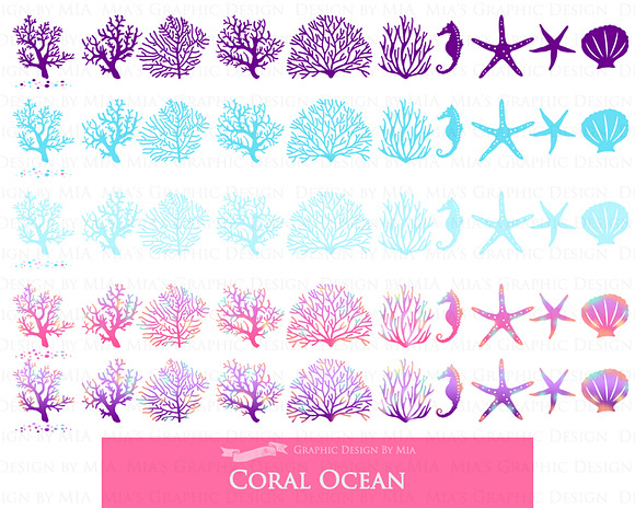 Coral Pink, Silver Coral in Illustrations - product preview 4