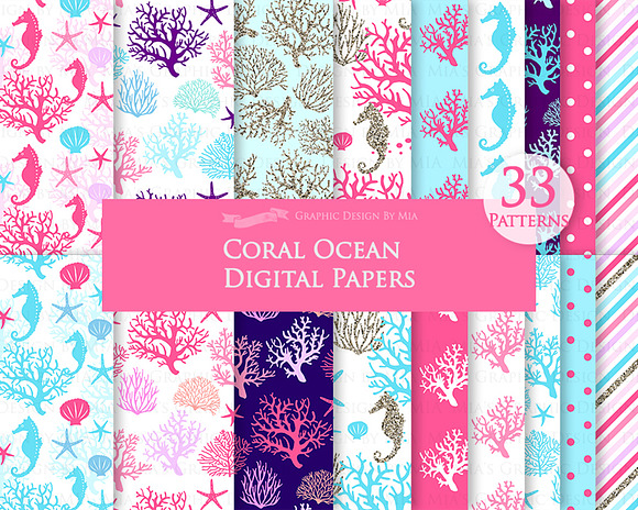 Coral Pink, Silver Coral in Illustrations - product preview 5