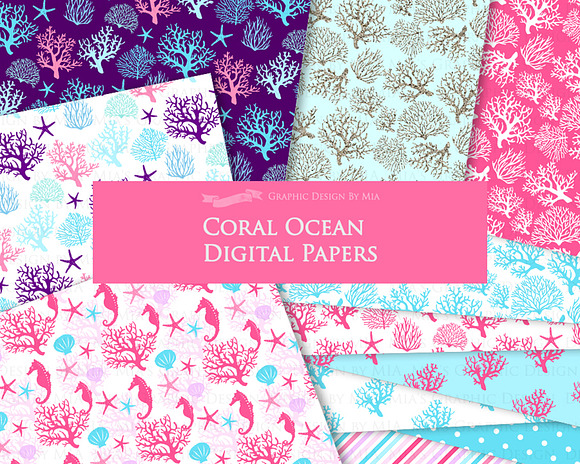 Coral Pink, Silver Coral in Illustrations - product preview 6