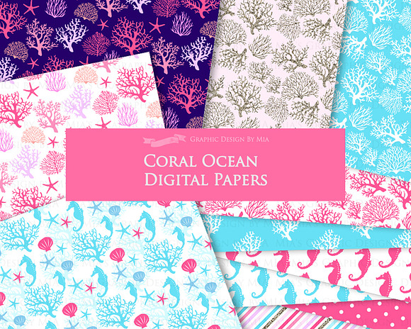 Coral Pink, Silver Coral in Illustrations - product preview 7