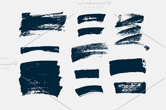 Set of brush strokes and stains. in Textures - product preview 4