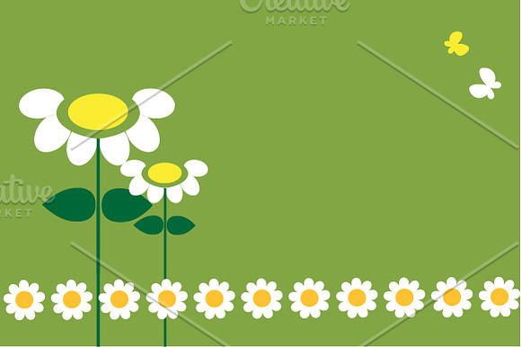 Springtime flowers and butterflies in Illustrations - product preview 1