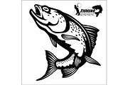 Trout fish - logo illustration