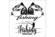 Fishing emblem, badge and design