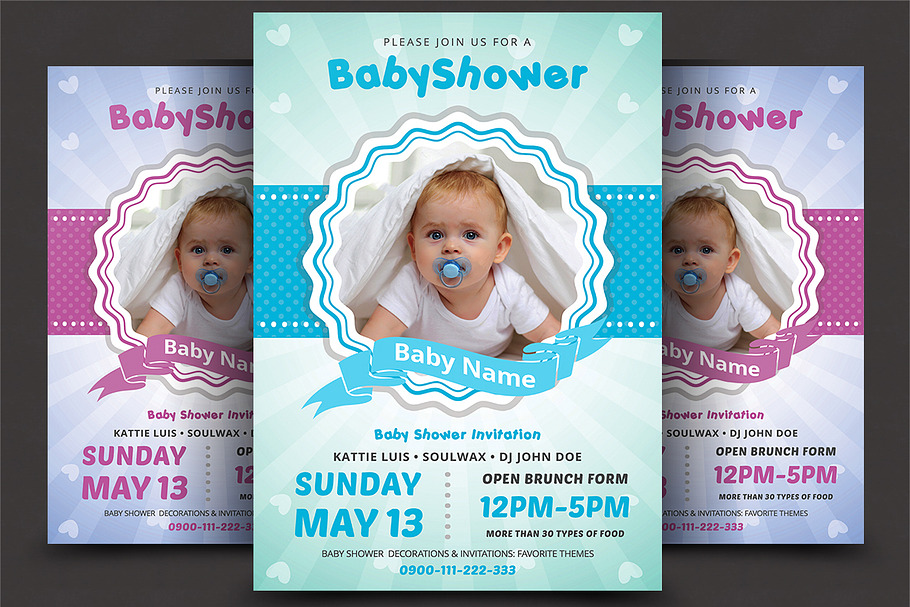 Baby Shower Invitation in Card Templates - product preview 8