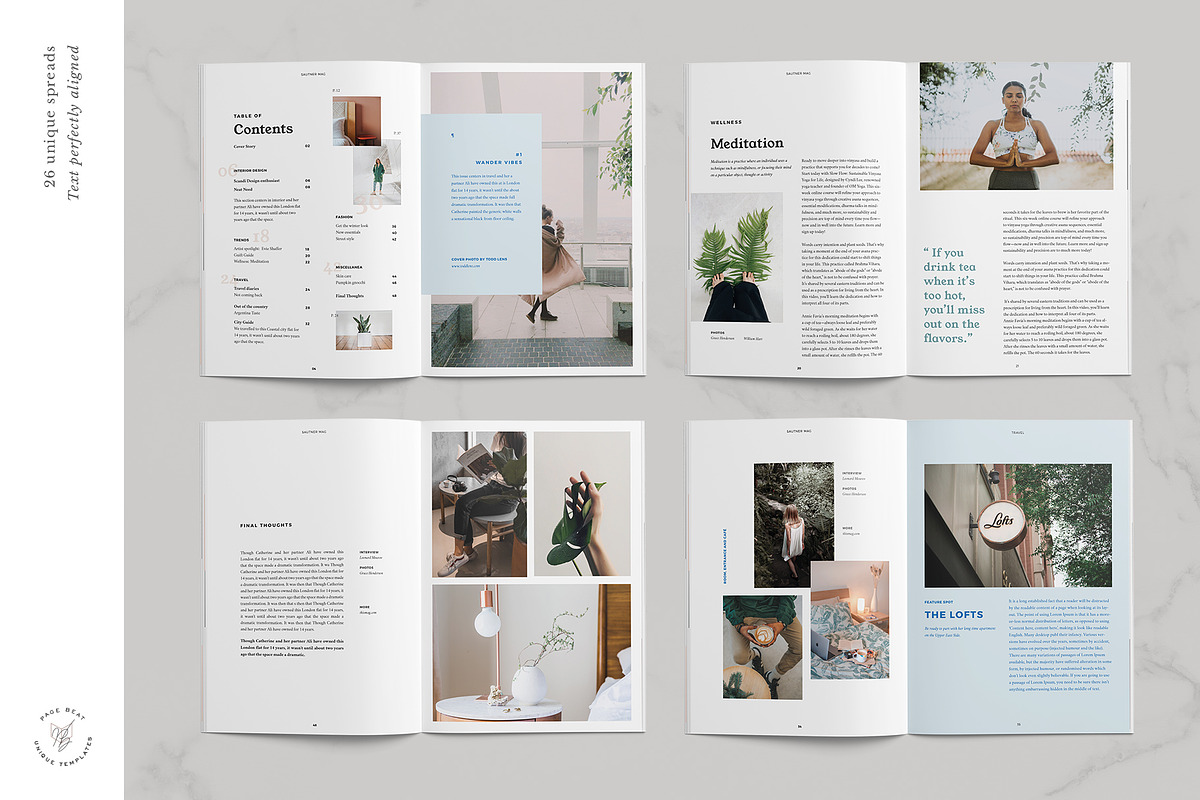 Saunter • Lifestyle Magazine in Magazine Templates - product preview 8