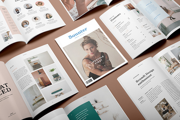 Saunter • Lifestyle Magazine in Magazine Templates - product preview 7