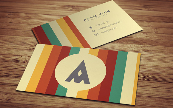 3 Retro Vintage Business Cards in Business Card Templates - product preview 1