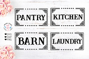 Laundry Barn Kitchen Pantry Cut File