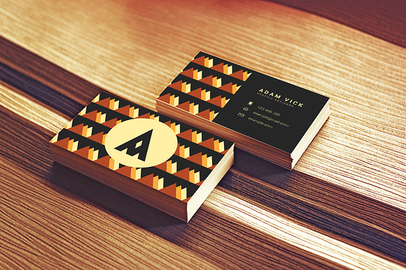 3 Retro Vintage Business Cards in Business Card Templates - product preview 5