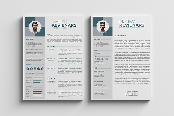 Resume Template / CV in Letter Templates - product preview 8