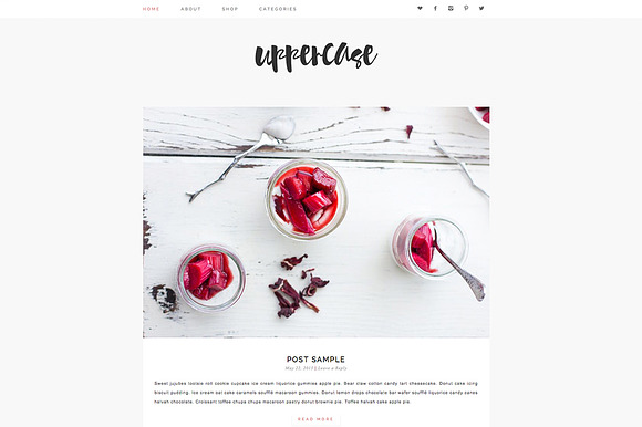 Responsive WP Theme - Uppercase in WordPress Blog Themes - product preview 1