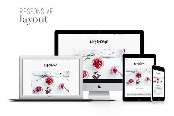 Responsive WP Theme - Uppercase in WordPress Blog Themes - product preview 2