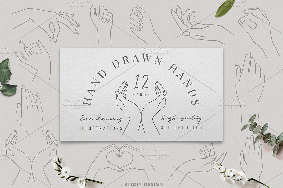 Women's Hands Graphics Set in Illustrations - product preview 8