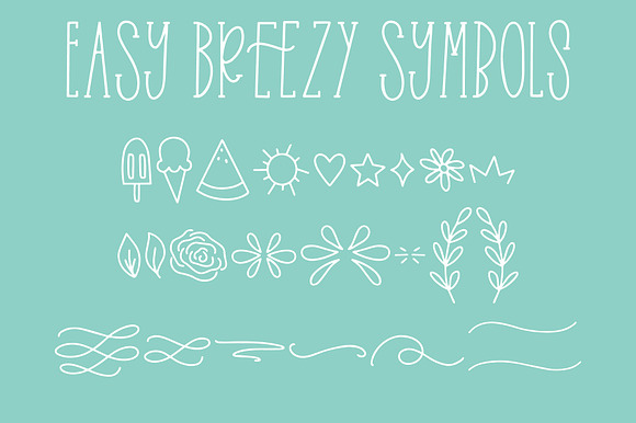 Easy Breezy Trio, Sans Serif Doodle in Sans-Serif Fonts - product preview 14