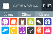 50 Clothes&Fashion Flat Round Corner