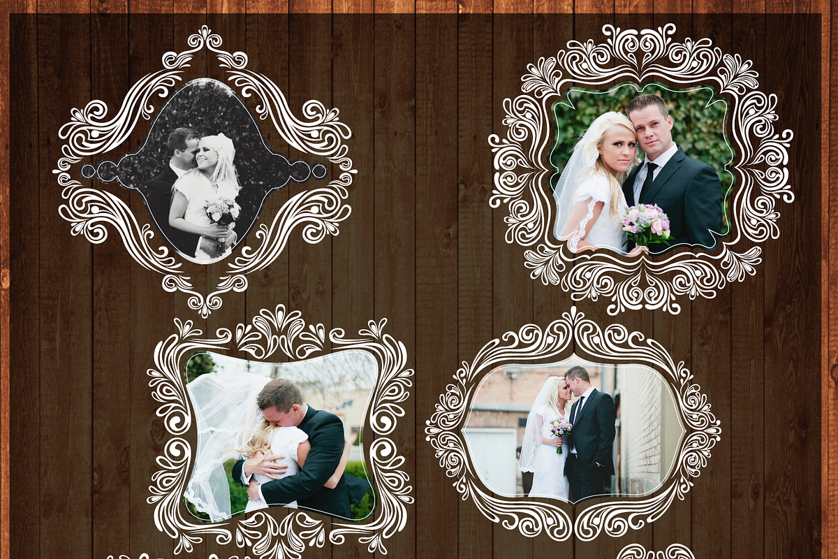 Photo Wedding Overlays Frame Set in Illustrations - product preview 8