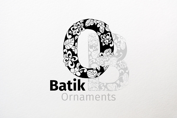 Batik Ornaments Alphabet