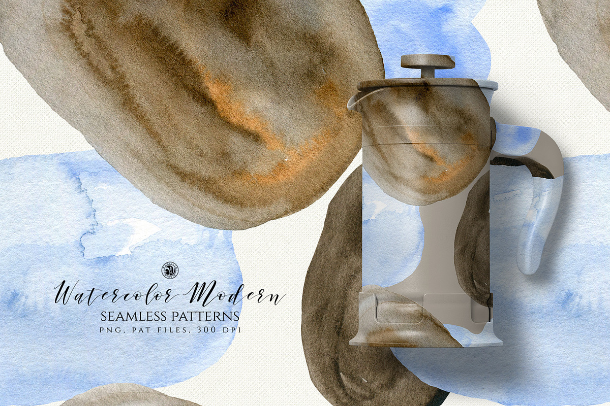 Watercolor Modern Patterns in Patterns - product preview 8