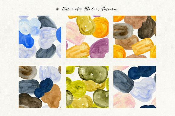Watercolor Modern Patterns in Patterns - product preview 4