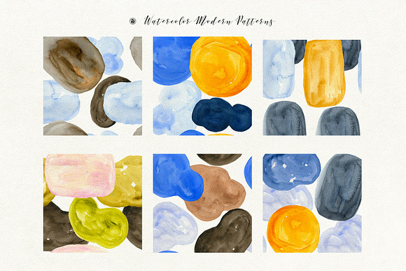 Watercolor Modern Patterns in Patterns - product preview 5