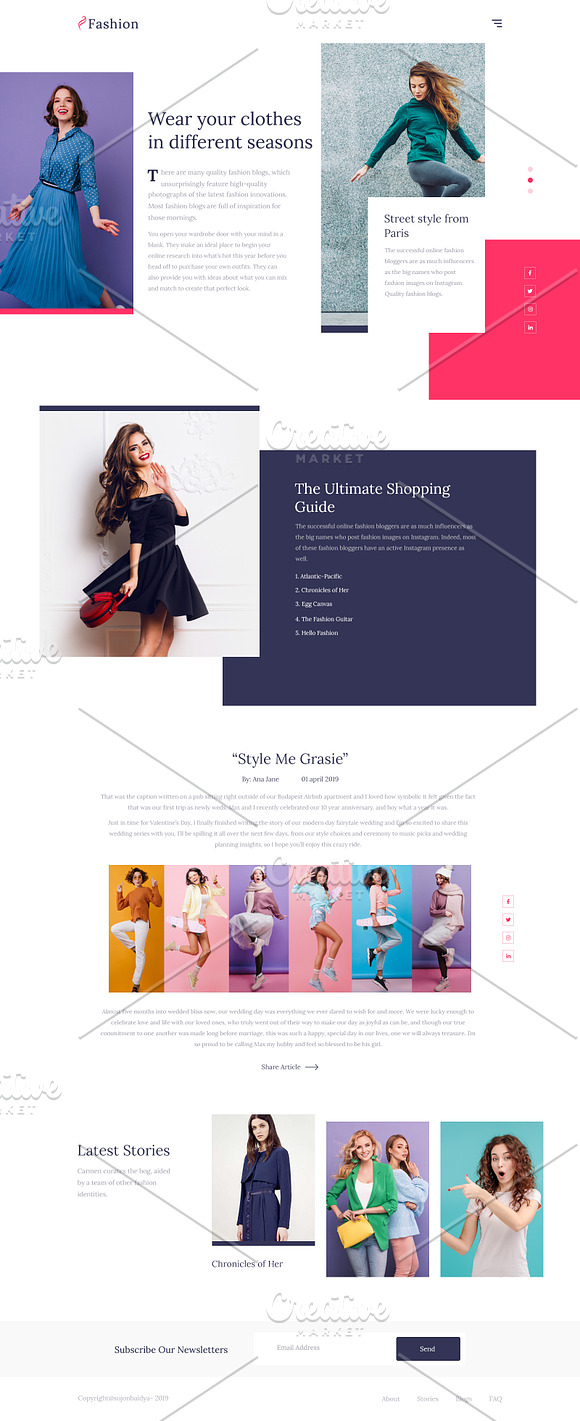 Fashion Blog Details Page in Landing Page Templates - product preview 1