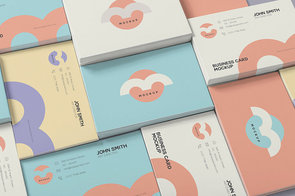 Contact Card Mockups in Business Card Templates - product preview 2