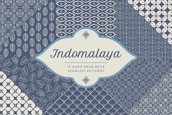 Indomalaya Batik Seamless Patterns